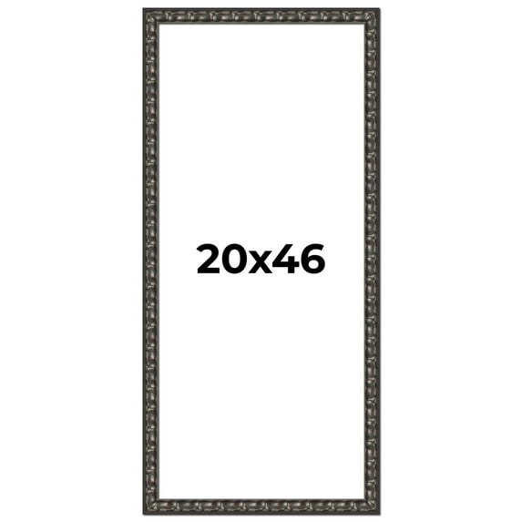 20x46 Frame Black-Brown Medieval Solid Wood Picture Frame | 1.5 Inch Moulding Width | Gotham