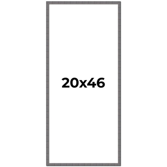 20x46 Frame Blue Kingsley Pewter Solid Wood Picture Frame Width 0.75 Inches |Interior Depth 0.5