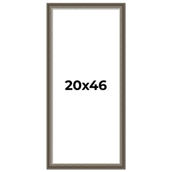 20x46 Frame Brown Solid Wood Picture Frame | 1.75 Inch Moulding Width | Austin Frame Complete with