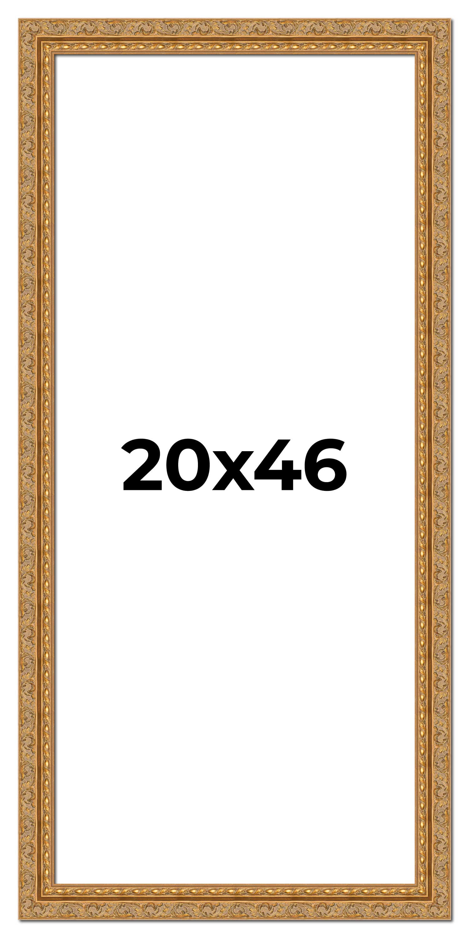 20x46 Frame Gold Ornate Solid Wood Picture Frame | 2 Inch Moulding ...