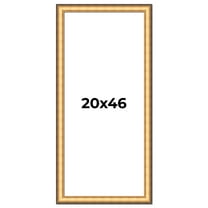 20x46 Frame Gold Plein Aire Solid Wood Picture Frame Width 2 Inches | Interior Frame Depth 0.5