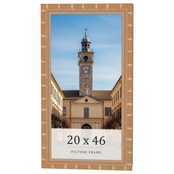 20x46 Frame Gold Real Wood Picture Frame Width 1.5 inches | Interior Frame Depth 0.5 inches |