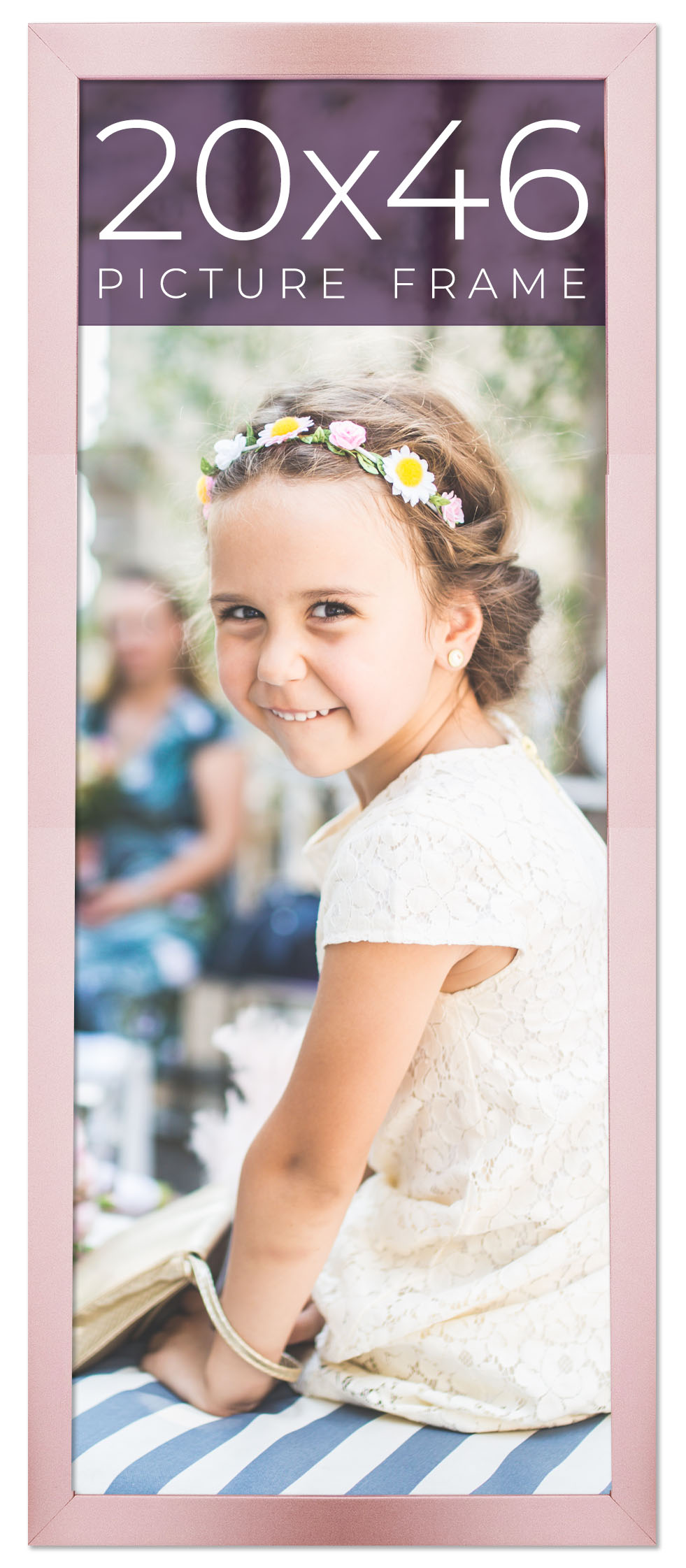 20x46 Frame Pink Real Wood Picture Frame Width 0.75 inches | Interior ...