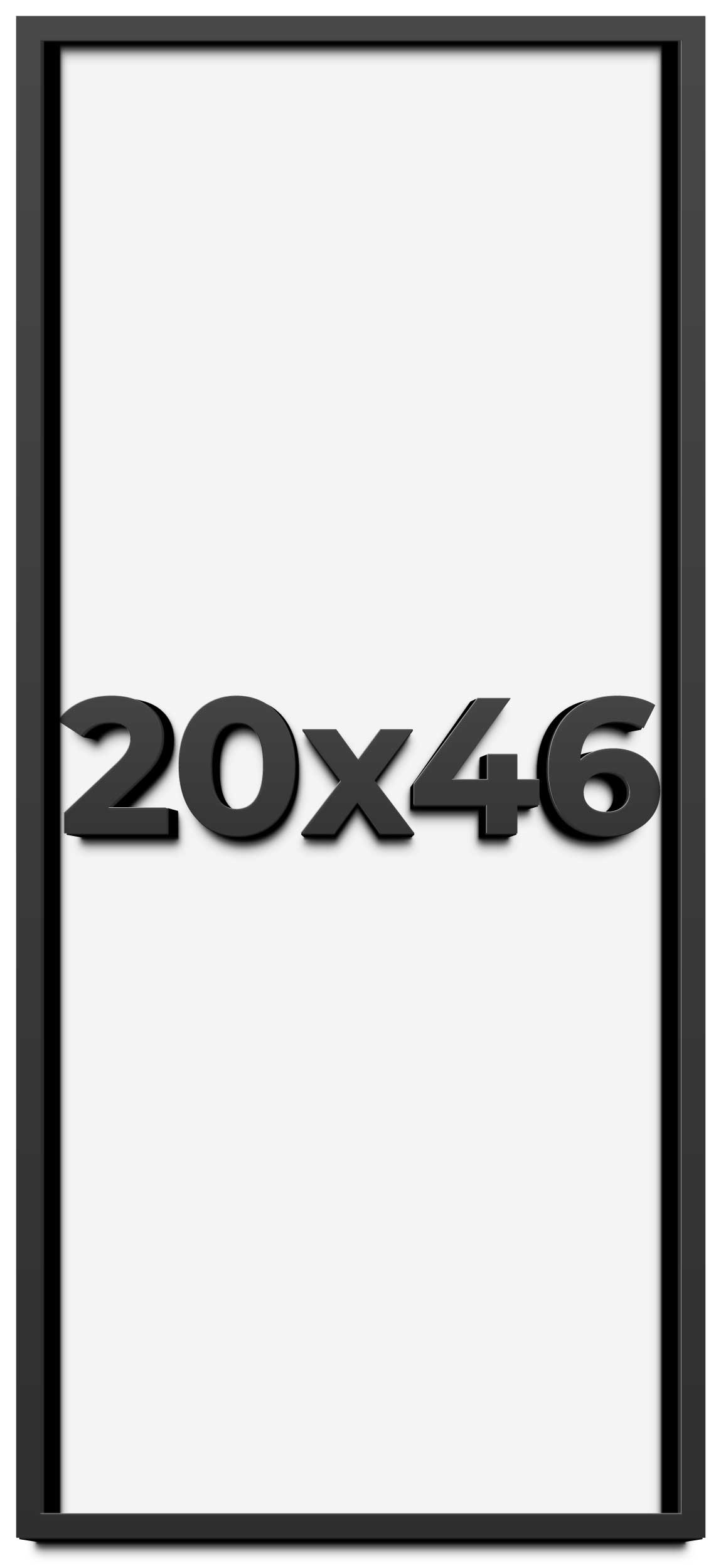 20x46 Shadow Box Frame Black | 1 inches Deep Real Wood Contemporary ...