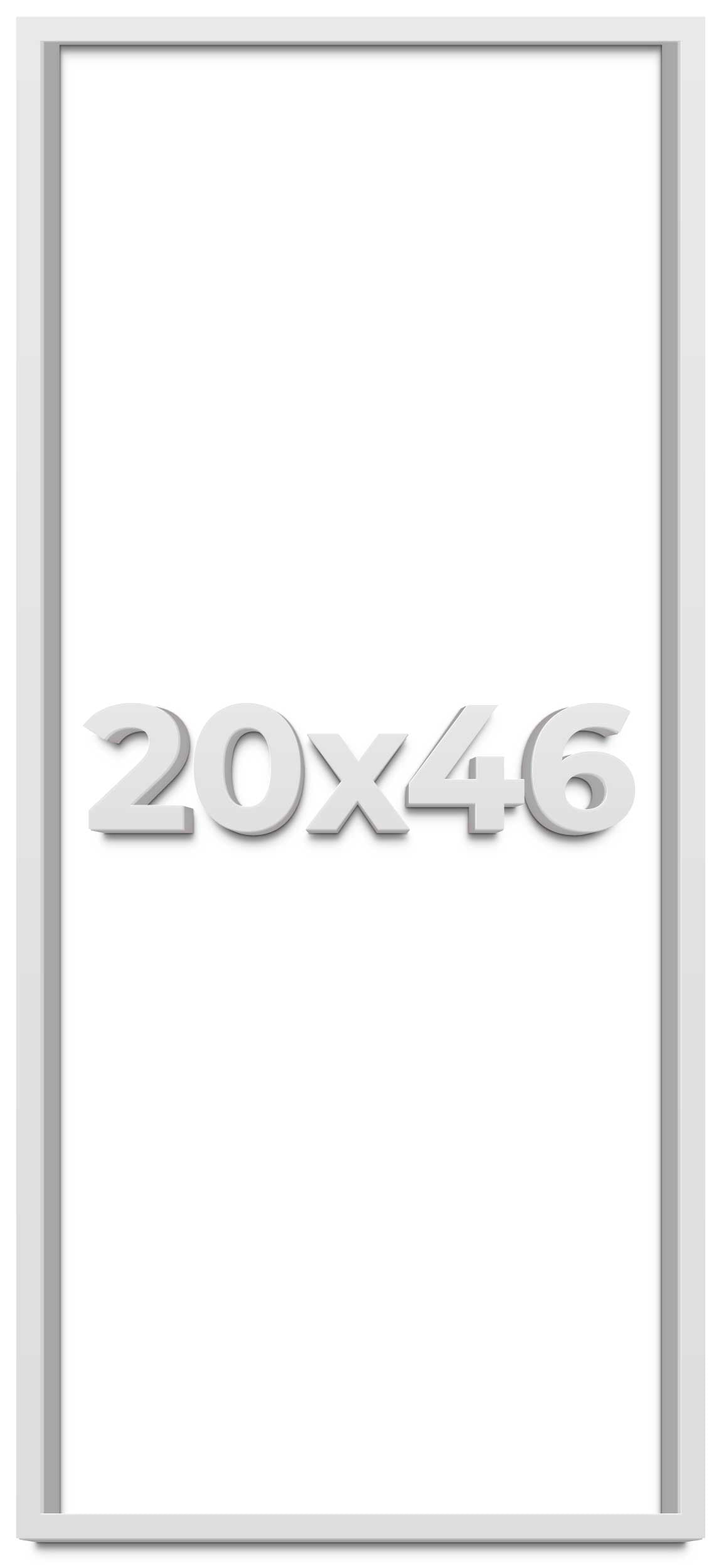 20x46 Shadow Box Frame White | 1 Inches Deep Real Wood Contemporary ...