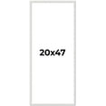 thumbnail image 1 of 20x47 Frame White Scuffed Rustic Solid Wood Picture Frame | 0.75 Inch Moulding Width| Includes UV, 1 of 8