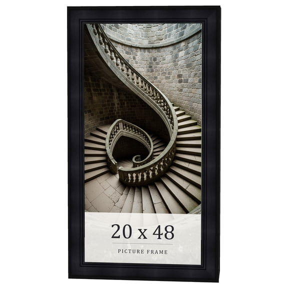 20x48 Frame Black Passaggi Solid Wood Picture Frame Width 1.5 Inches | Interior Depth 0.5 Inches |
