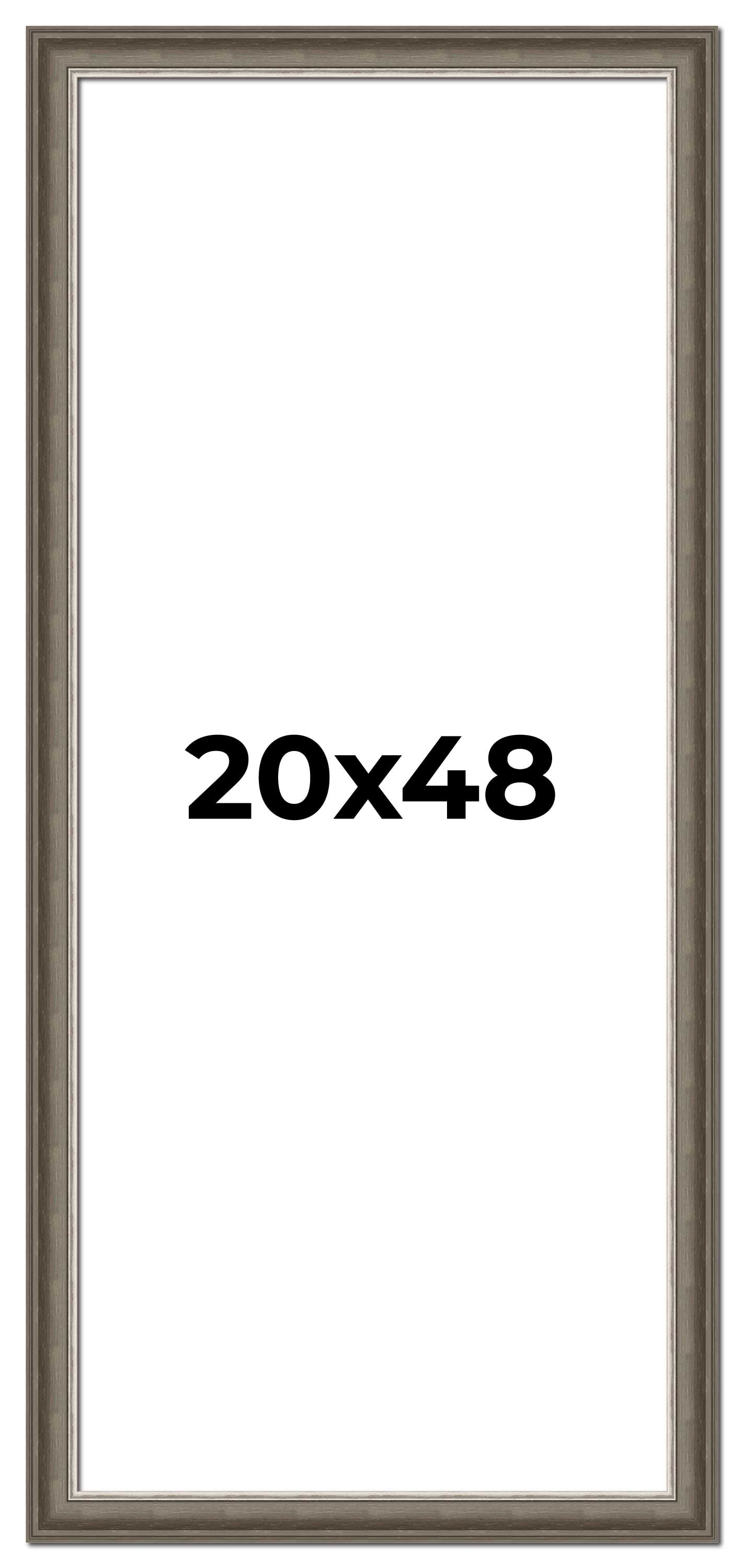 20x48 Frame Brown Solid Wood Picture Frame | 1.75 Inch Moulding Width ...