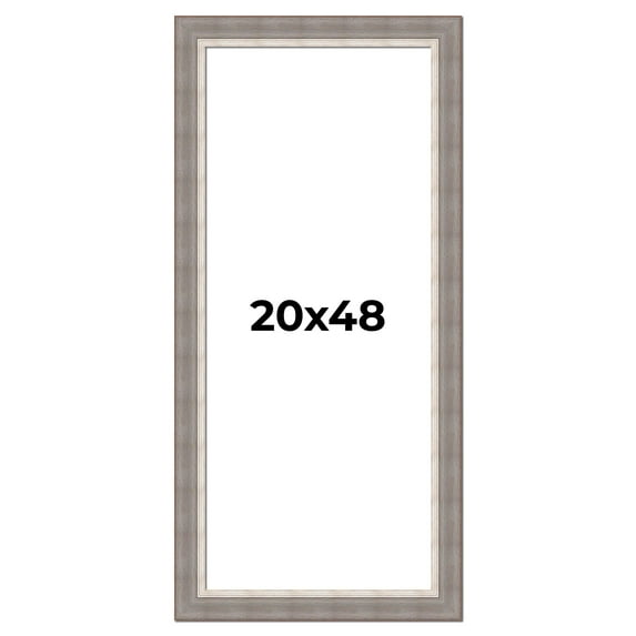 20x48 Frame Grey Real Wood Picture Frame Width 2.75 Inches | Interior Frame Depth 0.5 Inches |