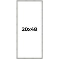 thumbnail image 1 of 20x48 Frame Silver Grey Distressed Solid Wood Picture Frame | 0.75 Inch Moulding Width | Interior, 1 of 8