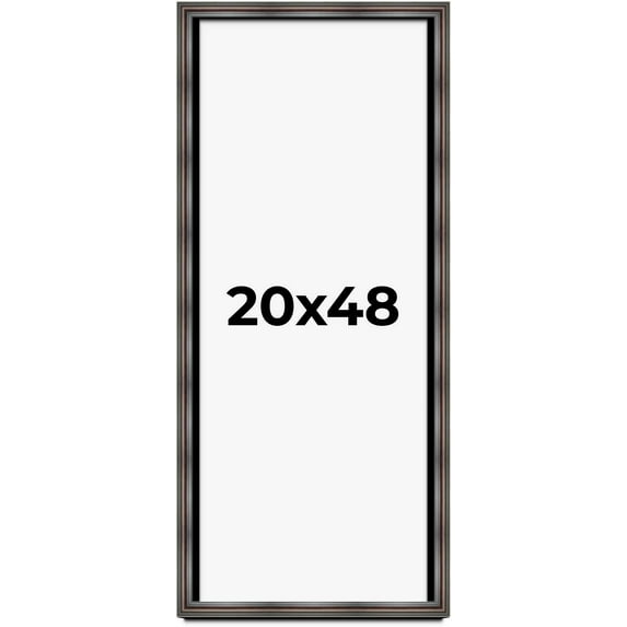 20x48 Shadow Box Frame Brown Cherry | 2.625 Inches Deep Pine Wood Traditional Shadowbox Display