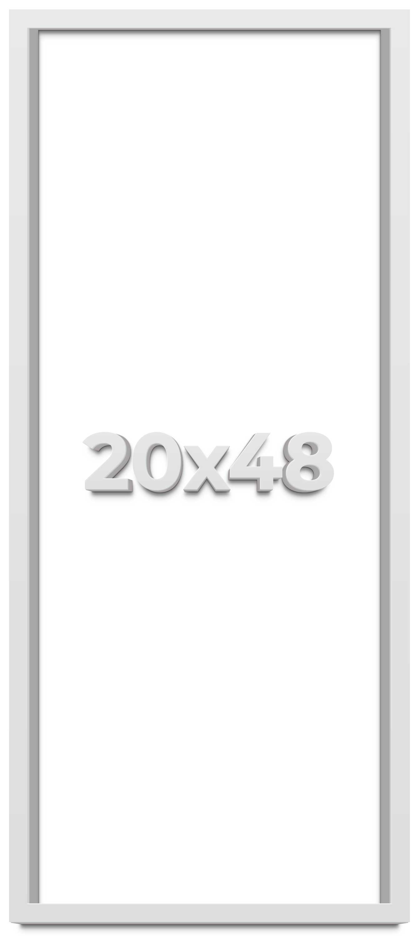 20x48 Shadow Box High Gloss White Display Frame | 1.625 Inches Deep | 1 ...
