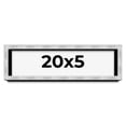 thumbnail image 1 of 20x5 Frame Brushed Silver Solid Wood Picture Frame | 0.75 Inch Moulding Width | Rabbet Depth 0.75, 1 of 5