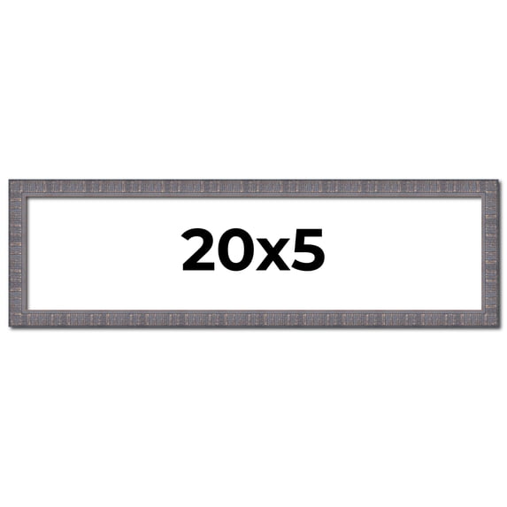 20x5 IN Frame Blue Kingsley Pewter Solid Wood Picture Frame Width 0.75 Inches |Interior Depth 0.5