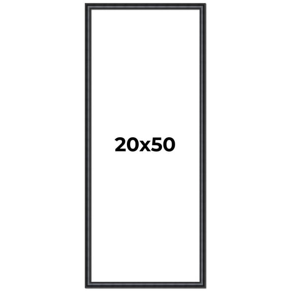 20x50 Frame Black Real Wood Picture Frame Width 1.25 inches | Interior Frame Depth 0.5 inches |