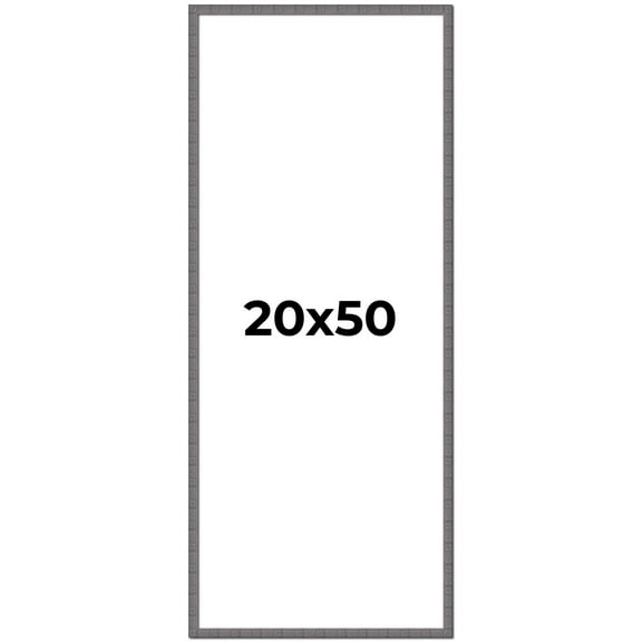 20x50 Frame Blue Kingsley Pewter Solid Wood Picture Frame Width 0.75 Inches |Interior Depth 0.5