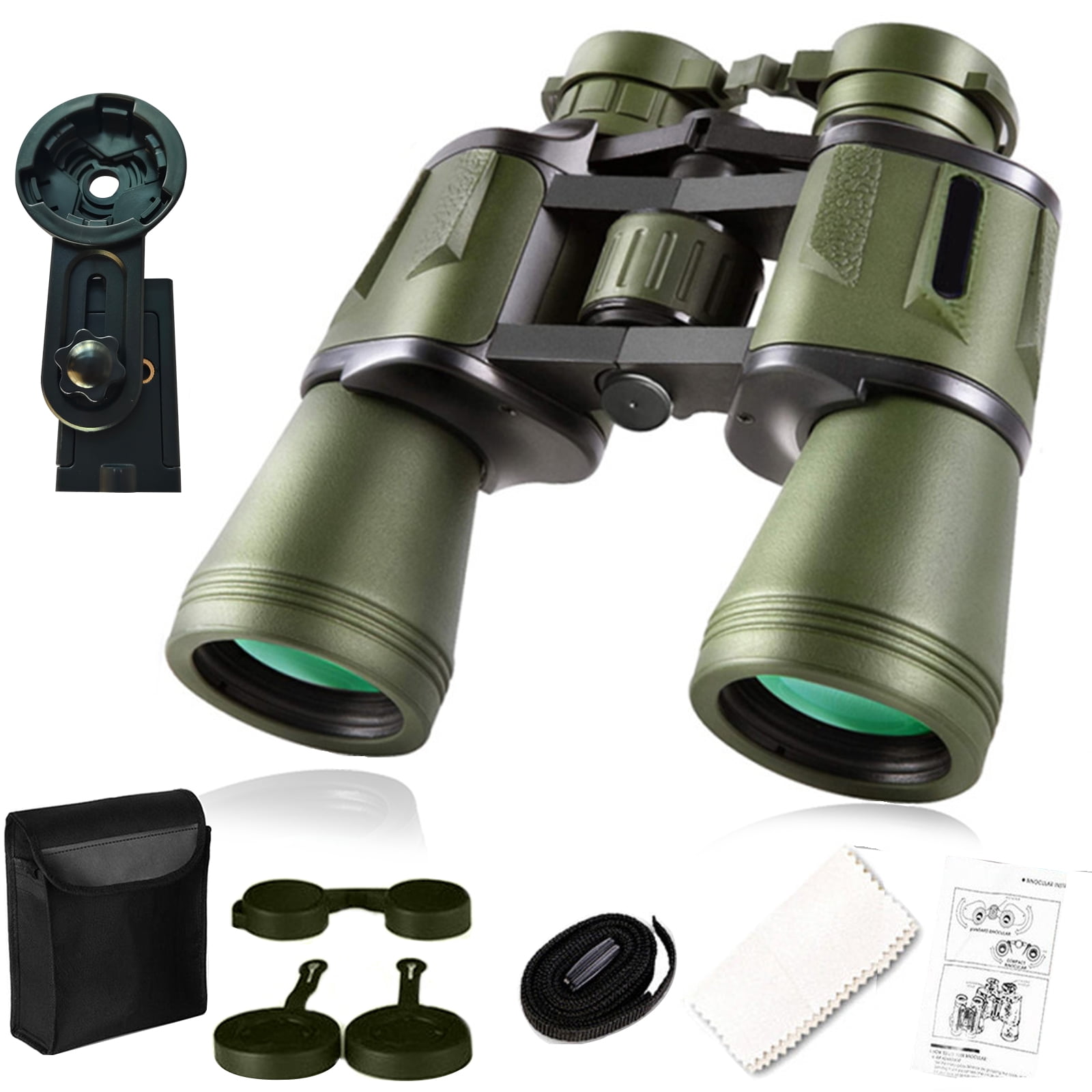 20x50 High Power Binoculars with Focus Adjustment &Lens Protection for Long-Distance Viewing,High-Definition,Waterproof Compact,Linked to Mobile Phones,Outdoor Travel,Christmas Birthday Gifts for Men