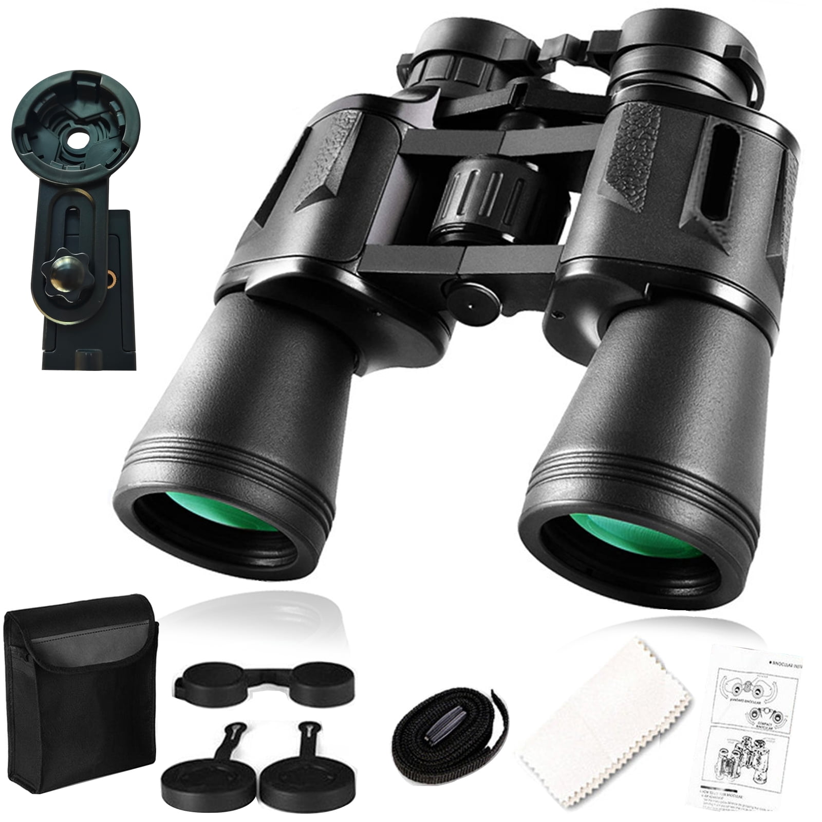 20x50 High Power Binoculars with Focus Adjustment &Lens Protection for Long-Distance Viewing,High-Definition,Waterproof Compact,Linked to Mobile Phones,Outdoor Travel,Christmas Birthday Gifts for Men