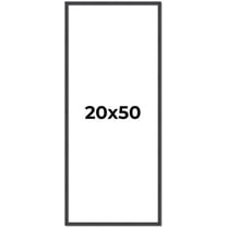 20x50 Rustic Brown Real Wood Picture Frame Width 0.75 inches | Interior Frame Depth 0.5 inches |