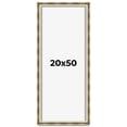 thumbnail image 1 of 20x50 Shadow Box Frame Silver | 1.75 inches Deep Real Wood Traditional Shadowbox Display Frame | UV, 1 of 8