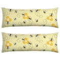 thumbnail image 1 of 20x54 Honeycomb Pattern Body Pillow Case - Full-Length Support Cover with Discreet Zipper, Stretchy & Durable (Bee Themed Home Decor Gift), 1 of 5