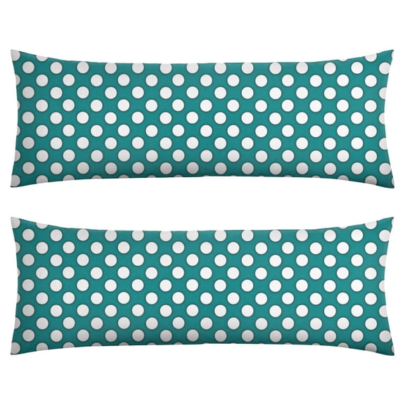 20x54 Polka Dot Body Pillow Cover with Invisible Zipper - Soft & Breathable Full-Length Pillow Case - Retro Dots Design for Maternity, Office, or Home Decor