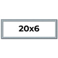 thumbnail image 1 of 20x6 Frame Blue Scuffed Farm Board Solid Wood Picture Frame Width 0.75 Inches | Interior Depth 0.5, 1 of 8
