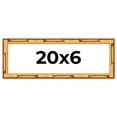 thumbnail image 1 of 20x6 Frame Gold Bamboo Solid Wood Picture Frame | 1 Inch Moulding Width | Interior Frame Depth 0.75, 1 of 8