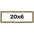 thumbnail image 1 of 20x6 Frame Gold Solid Wood Picture Frame - Complete Modern Photo Frame Includes UV Acrylic, 1 of 8