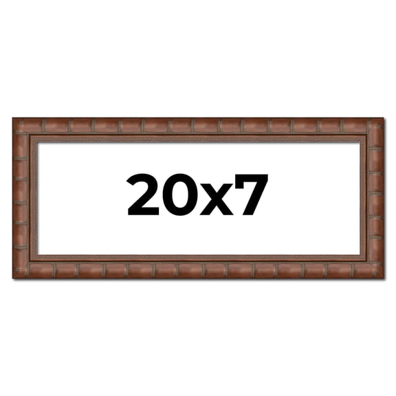 20x7 Dark Brown Bamboo Real Wood Picture Frame Width 1.5 inches | Interior Frame Depth 0.5 inches |