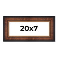 thumbnail image 1 of 20x7 Frame Brown Walnut Gold Ornate Trim Solid Wood Plein Air Picture Frame | 3 Inch Moulding Width, 1 of 8