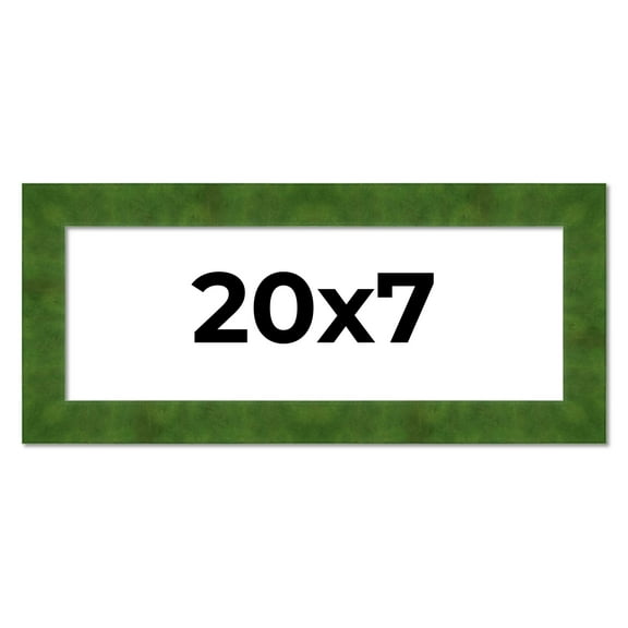 20x7 Frame Green Burl Solid Wood Picture Frame | 1.75 Inches Moulding Width | Interior Frame Depth