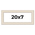 thumbnail image 1 of 20x7 Frame White Real Wood Picture Frame Width 1.75 inches | Interior Frame Depth 0.5 inches |, 1 of 8