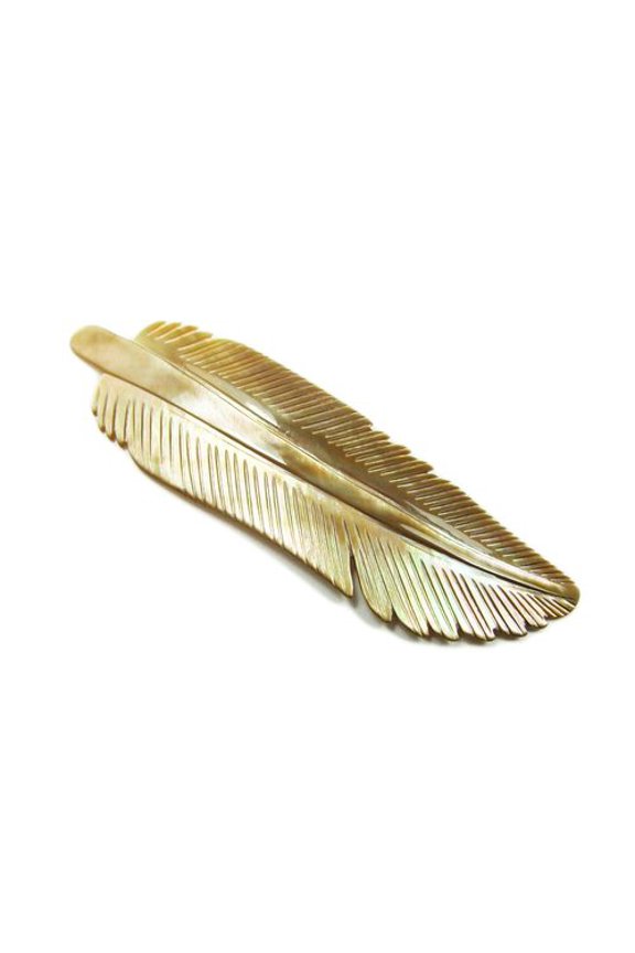 20x70mm Brown Sea Shell Carved Feather Pendant ForJewelry Making