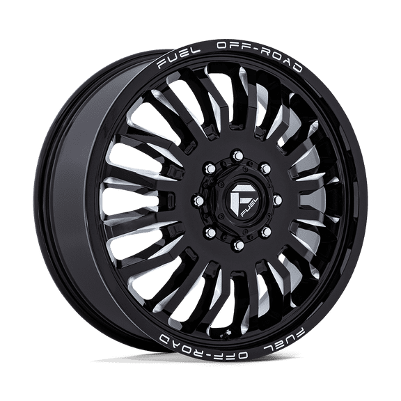 Fuel Off-Road - Arc Dually - 20in, Cast Aluminum, Gloss Black Milled, 20X8.25, 8X210, -227mm, 194933364770, SAE J2530 JWL VIA