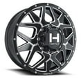 thumbnail image 1 of 20x8.25 Hostile H402 Diablo Dually Front Gloss Blk Milled Wheel 8x6.5 (123mm), 1 of 2
