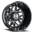 thumbnail image 1 of 20x8.25 Hostile H402 Diablo Dually Rear Gloss Blk Milled Wheel 8x6.5 (-221mm), 1 of 2