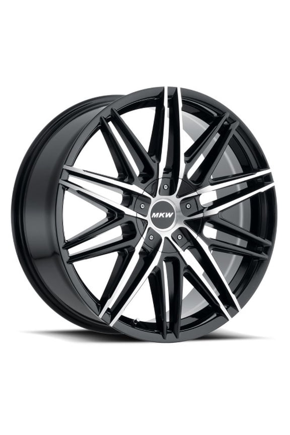 20x8.5 MKW M124 Gloss Black Machined Wheel 5x110/5x115 (40mm)