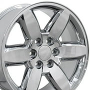 OE Wheels CV94 20 Inch Rim Fits Silverado 1500 Style 6x139.7 20x8.5 Chrome - Hollander 5420 1