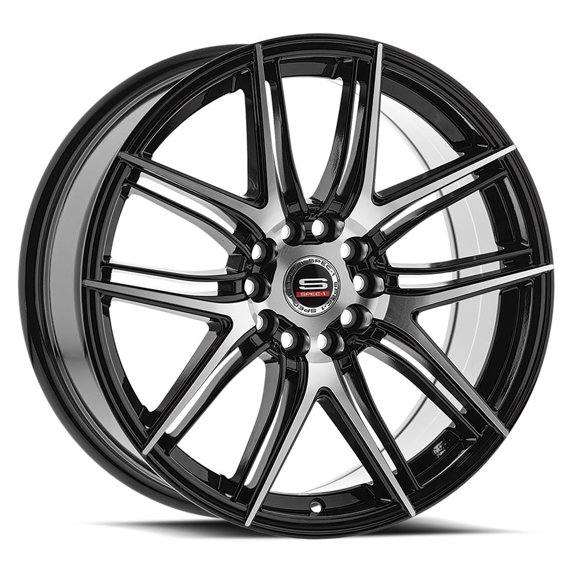 20x8.5 Spec-1 SP-56 Gloss Black & Machined Wheel 5x100/5x4.5 (38mm)