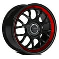 thumbnail image 1 of 20x8.5 Vision 478 Alpine Black Red Tint Brushed Lip Wheel 5x100/5x115 (35mm), 1 of 2