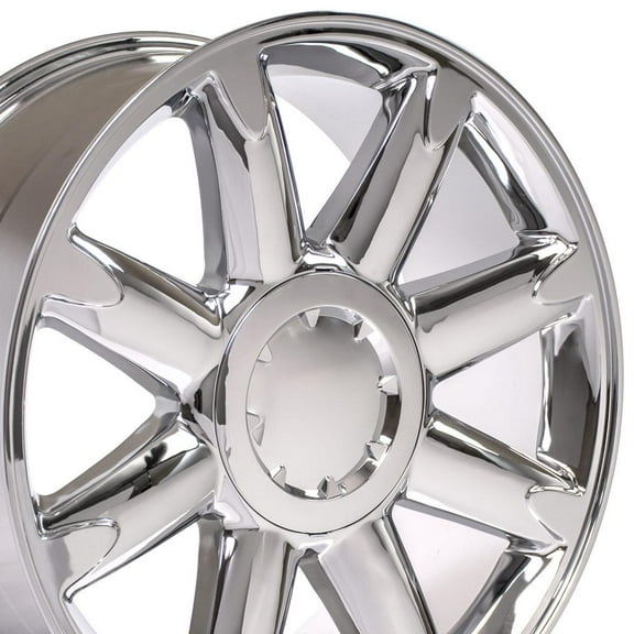 OE Wheels CV85 20 Inch Rims Fit Yukon Denali Style 6x139.7 20x8.5 Chrome - Hollander 5304 (Set of 4)