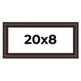 thumbnail image 1 of 20x8 Frame Brown Round Mahogany Solid Wood Picture Frame | 1.625 Inch Moulding Width | with UV, 1 of 8