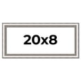 thumbnail image 1 of 20x8 Frame Silver Real Wood Picture Frame Width 1.25 Inches | Interior Frame Depth 0.5 Inches |, 1 of 8