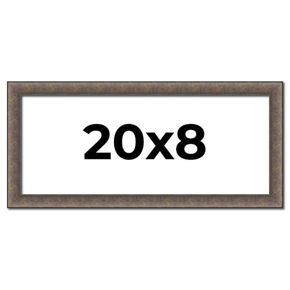 20x8 Frame Silver Real Wood Picture Frame Width 1.25 Inches | Interior Frame Depth 0.5 Inches |