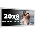 thumbnail image 1 of 20x8 Frame White Solid Wood Picture Frame Includes UV Acrylic Shatter Guard Front, Acid Free Foam, 1 of 7