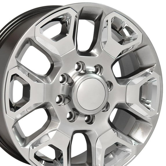 OE Wheels DG66 20 Inch Rim Fits Ram 2500 Style 8x165.1 20x8 Gloss Hyper Silver with Chrome Insert - Hollander 2562 (1)