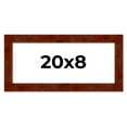 thumbnail image 1 of 20x8 Walnut Brown Veneer Real Wood Picture Frame Width 1.75 inches | Interior Frame Depth 0.5, 1 of 8