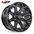 thumbnail image 1 of 4PLAY Wheels 4P80R 20 Inch Rim Fits 8x180 20x9 Gloss Black Brushed with Tinted Clear (1), 1 of 5