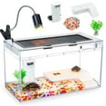 thumbnail image 1 of 20x9.4x10.6 Turtle Starter Kit High-Definition Aquatic Turtle Tank with Heating Lamp, Filter, Advanced Ventilation & High-Temp Resistance for Turtle Terrarium Habitat, 1 of 10